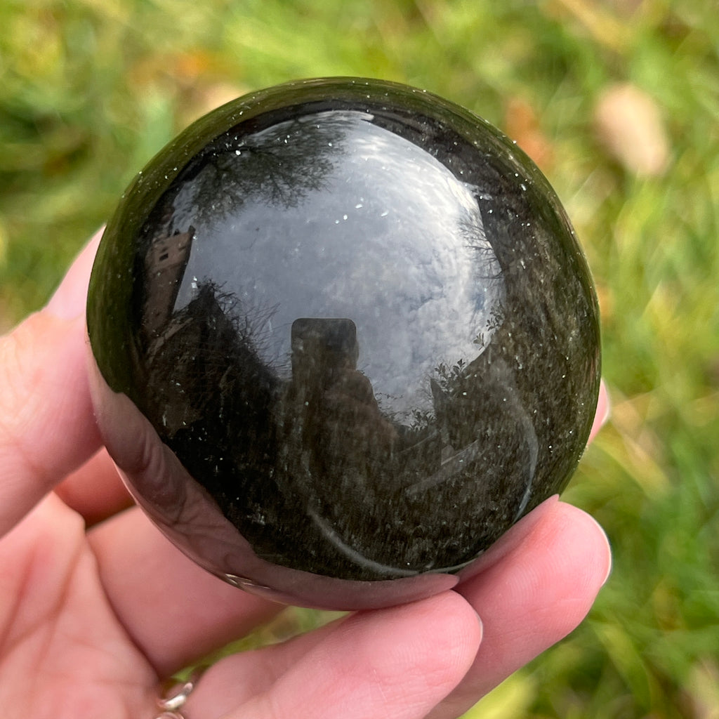 Sfera obsidian model 2, pietre semipretioase - druzy.ro 7 