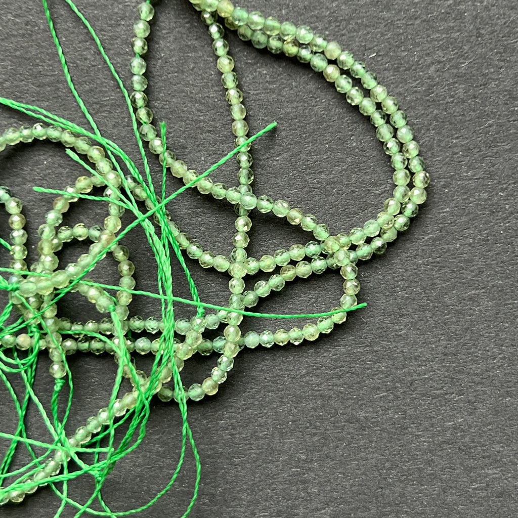 Sirag margele pietre semipretioase sfere fatetate APATIT VERDE, pietre semipretioase - druzy.ro 2 