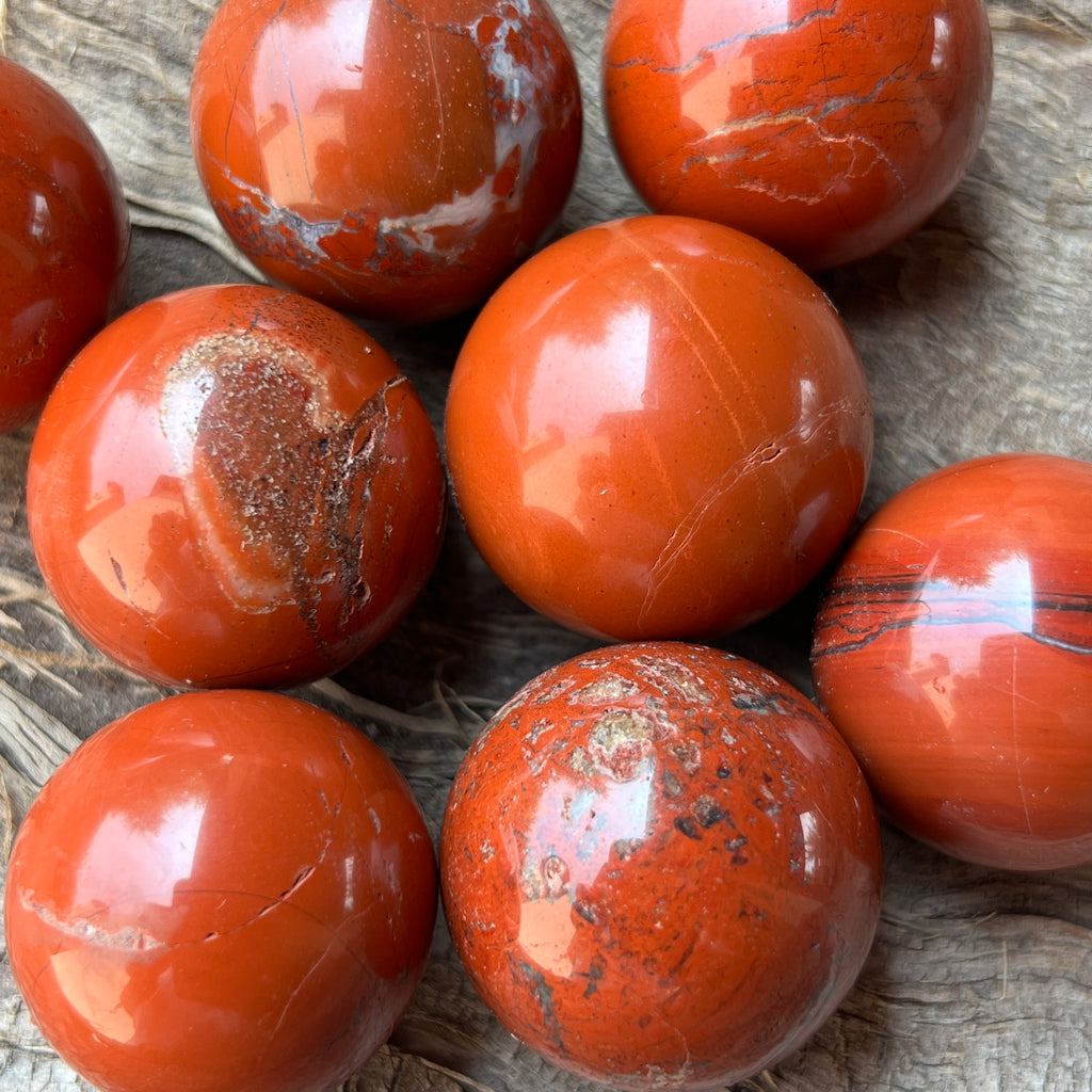 Sfera jasp rosu, pietre semipretioase - druzy.ro 3 