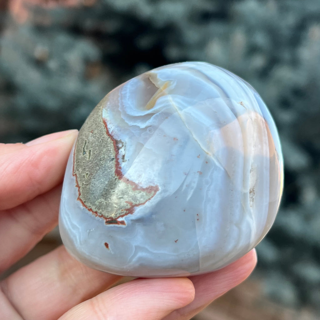 Agat de Botswana palm stone m9A, druzy.ro, cristale 6