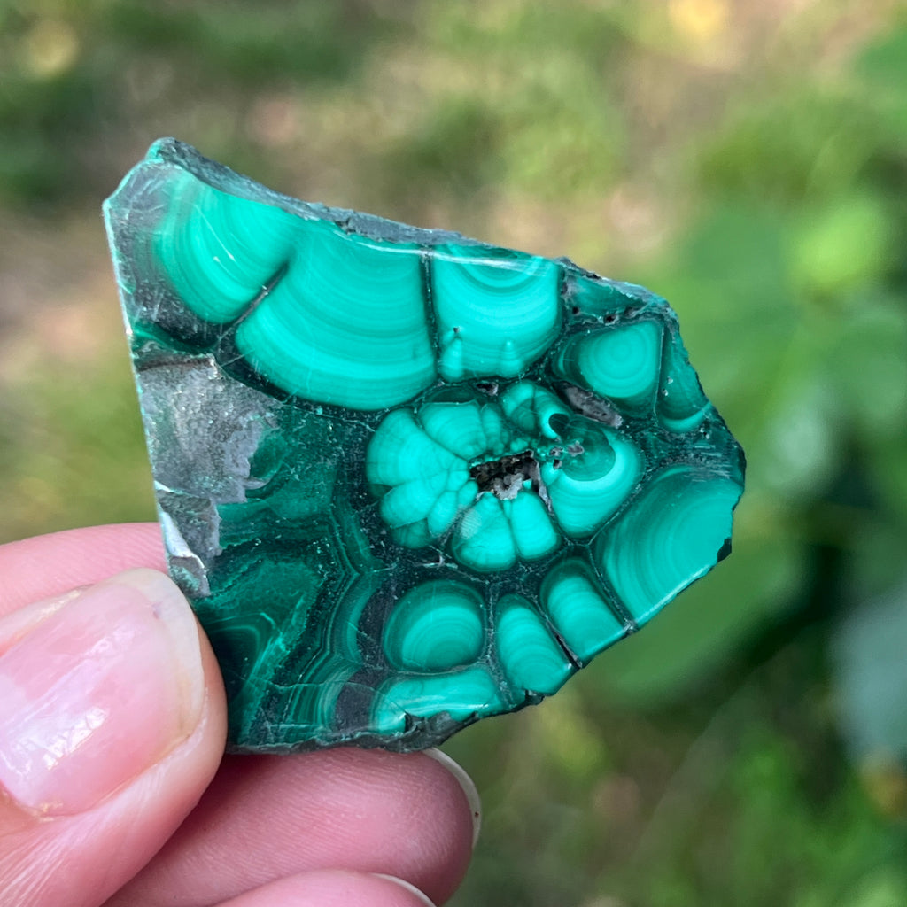 Felie malachit | Model 11, pietre semipretioase - druzy.ro 1 