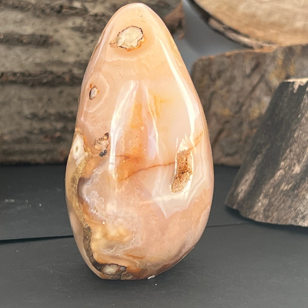Agat coral floare din Madagascar model 17, pietre semipretioase - druzy.ro 5 