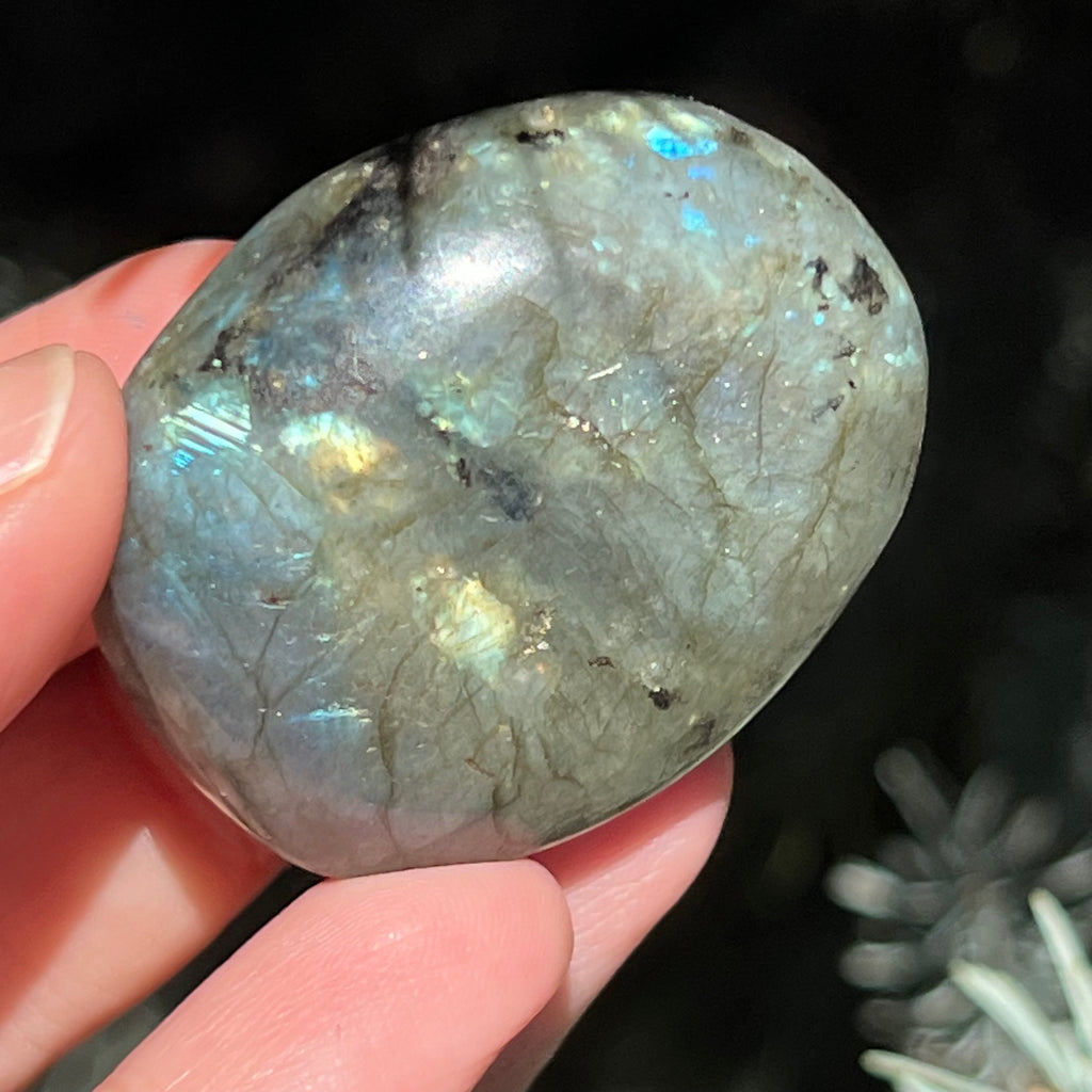 Labradorit palm stone m6, druzy.ro, cristale 1