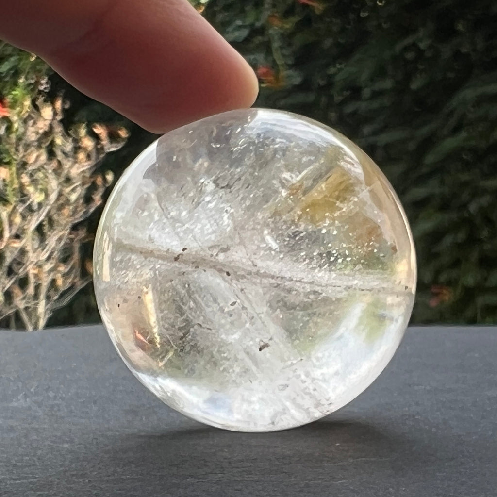 Sfera cuart incolor 3.5 cm / cristal de stanca, glob cristal m2, druzy.ro, cristale 2