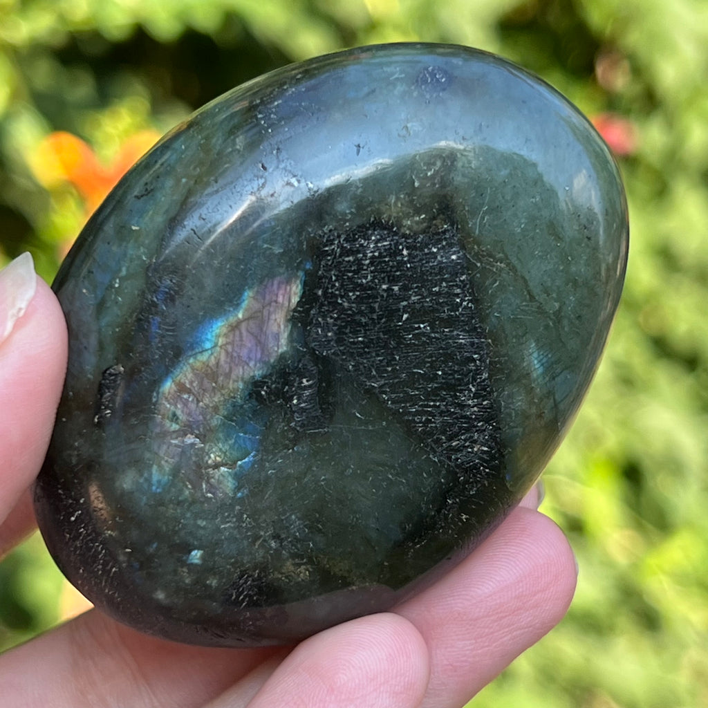 Labradorit palm stone m13, druzy.ro, cristale 3