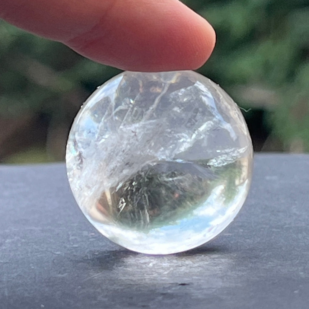 Sfera cuart incolor 2.5 cm / cristal de stanca, glob cristal m3, druzy.ro, cristale 3