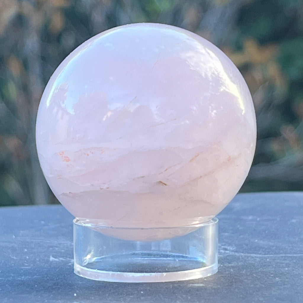 Sfera cuart roz Madagascar model 4, druzy.ro, cristale 1