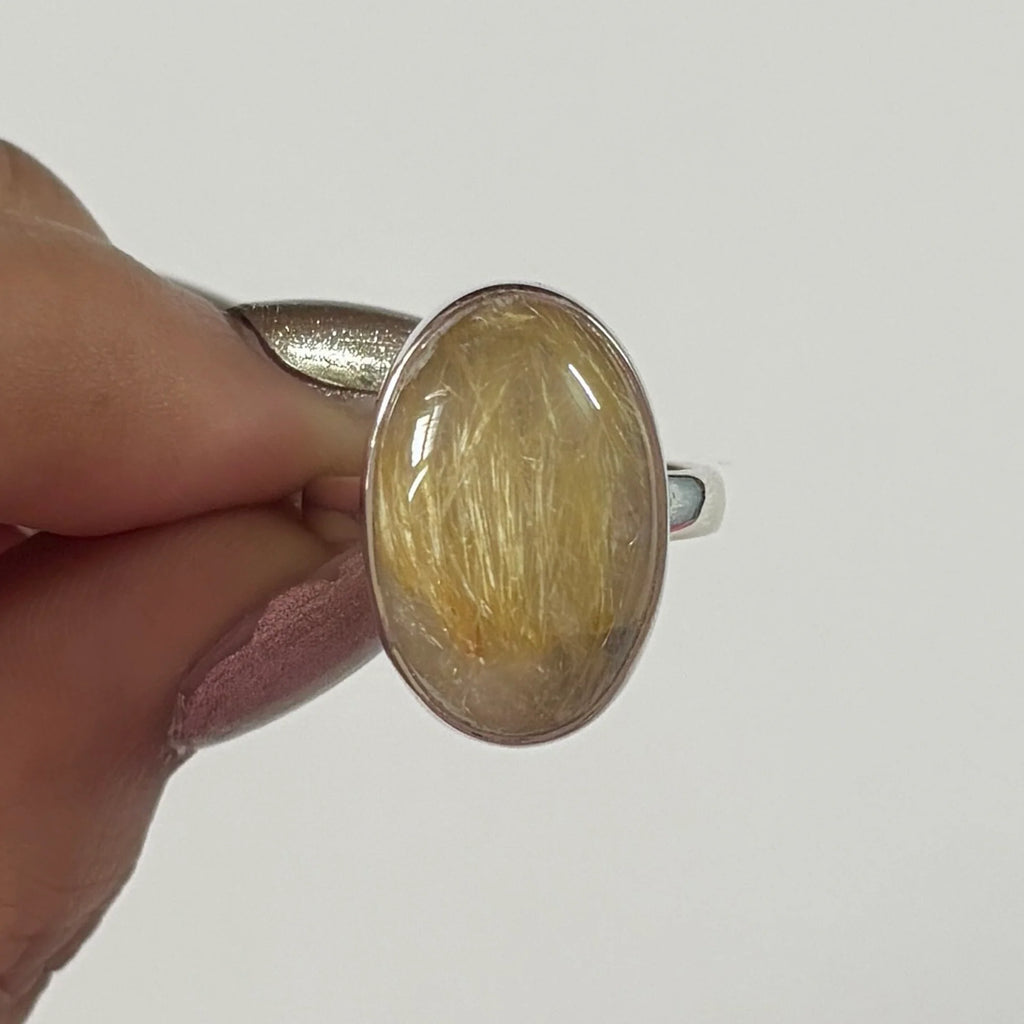 Inel cuart rutilat din argint model 2, pietre semipretioase - druzy.ro 2 