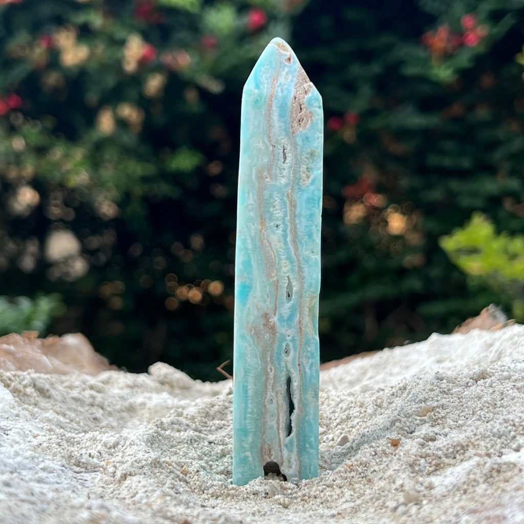Turn/obelisc aragonit albastru m1, druzy.ro, cristale 3