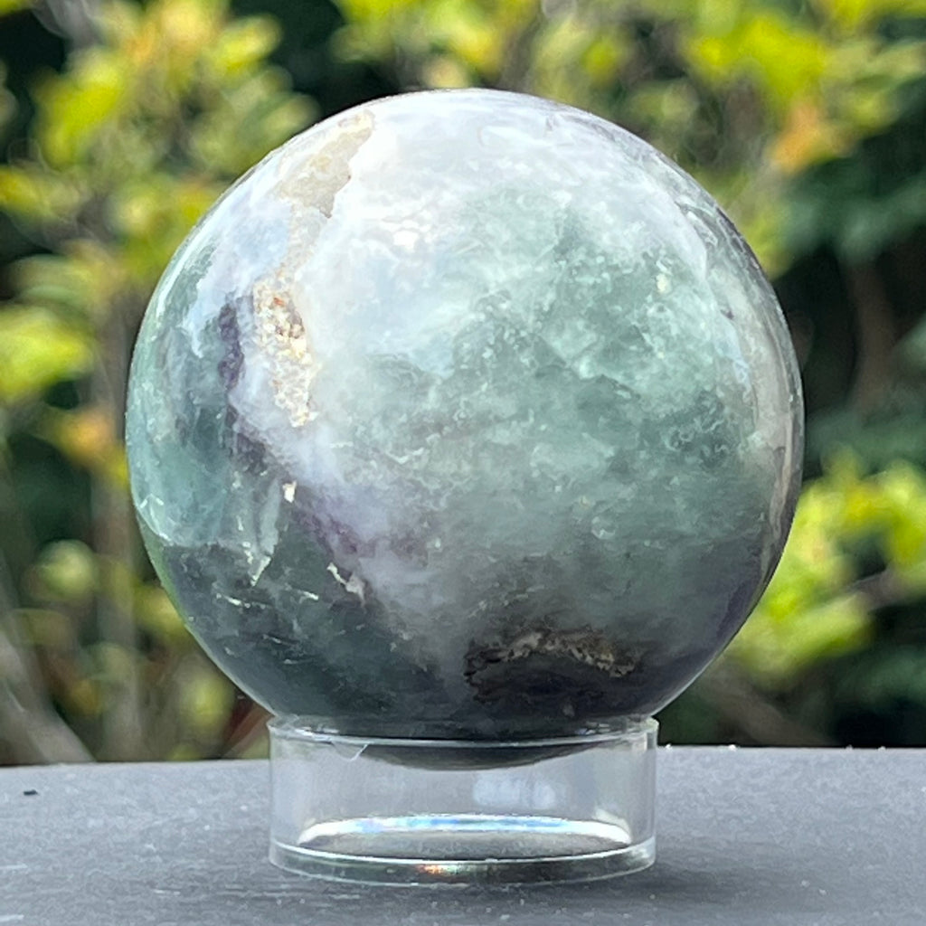 Sfera fluorit curcubeu model 2, druzy.ro, cristale 1