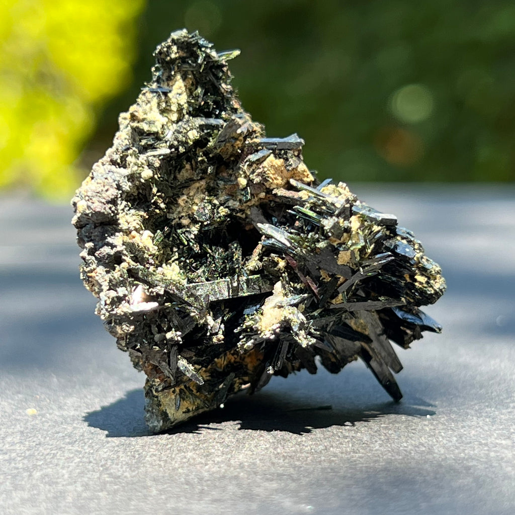 Cluster egirin mini cuart fumuriu/negru Zomba m11, druzy.ro, cristale 1