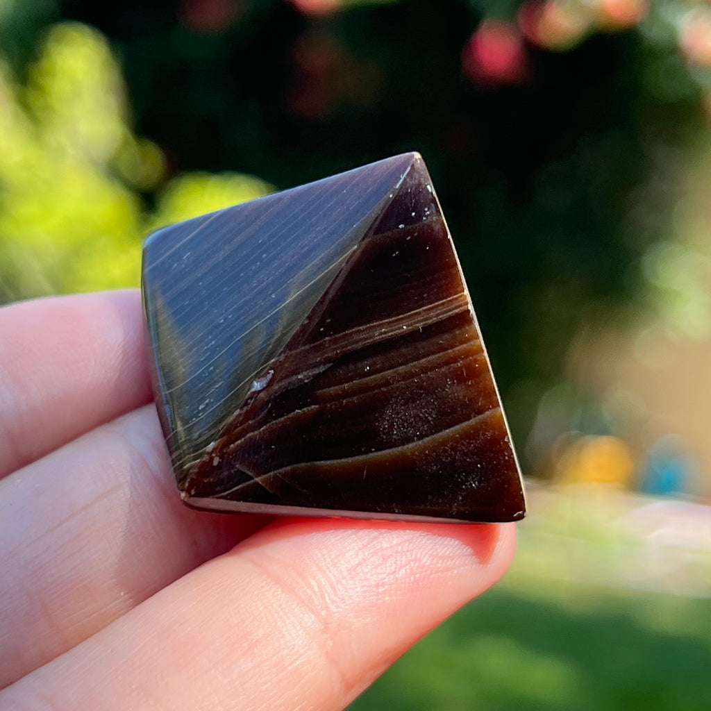 Piramida calcit ciocolata mini, druzy.ro, cristale 2