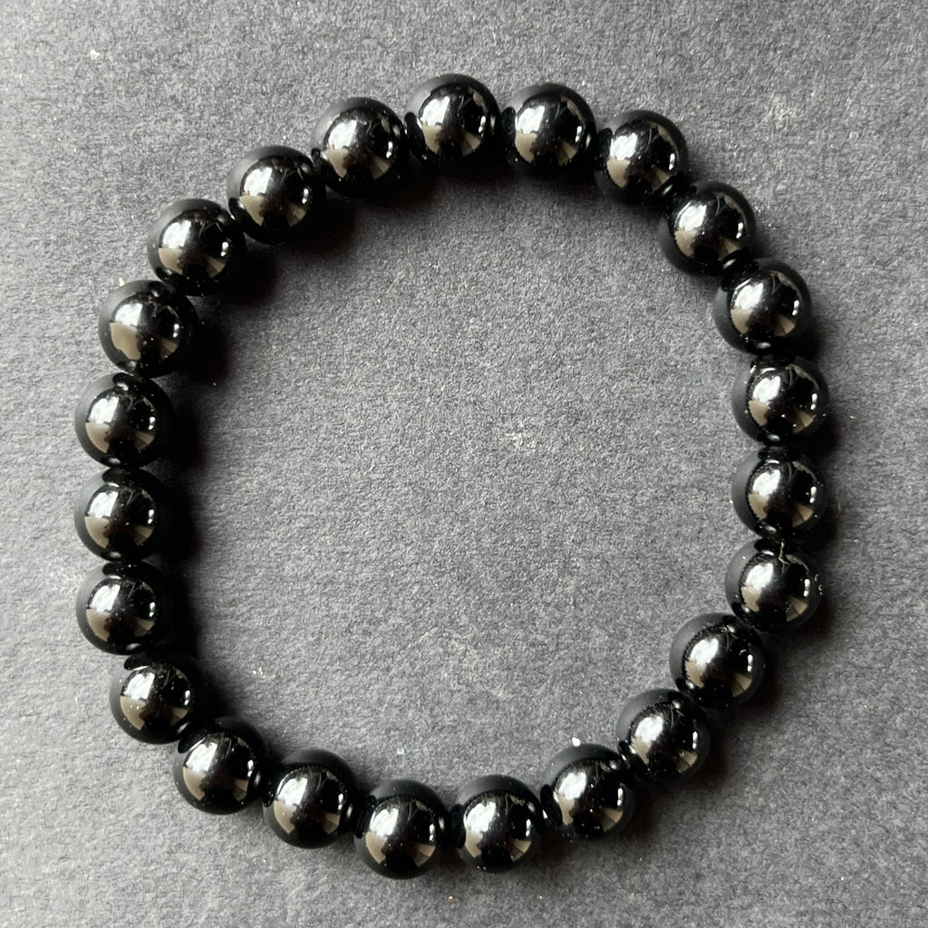 Bratara obsidian negru 8 mm, pietre semipretioase, DRUZY.RO 1