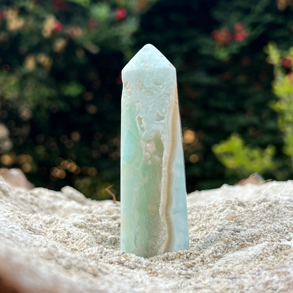 Turn/obelisc calcit albastru caraibe m9, druzy.ro, cristale 3