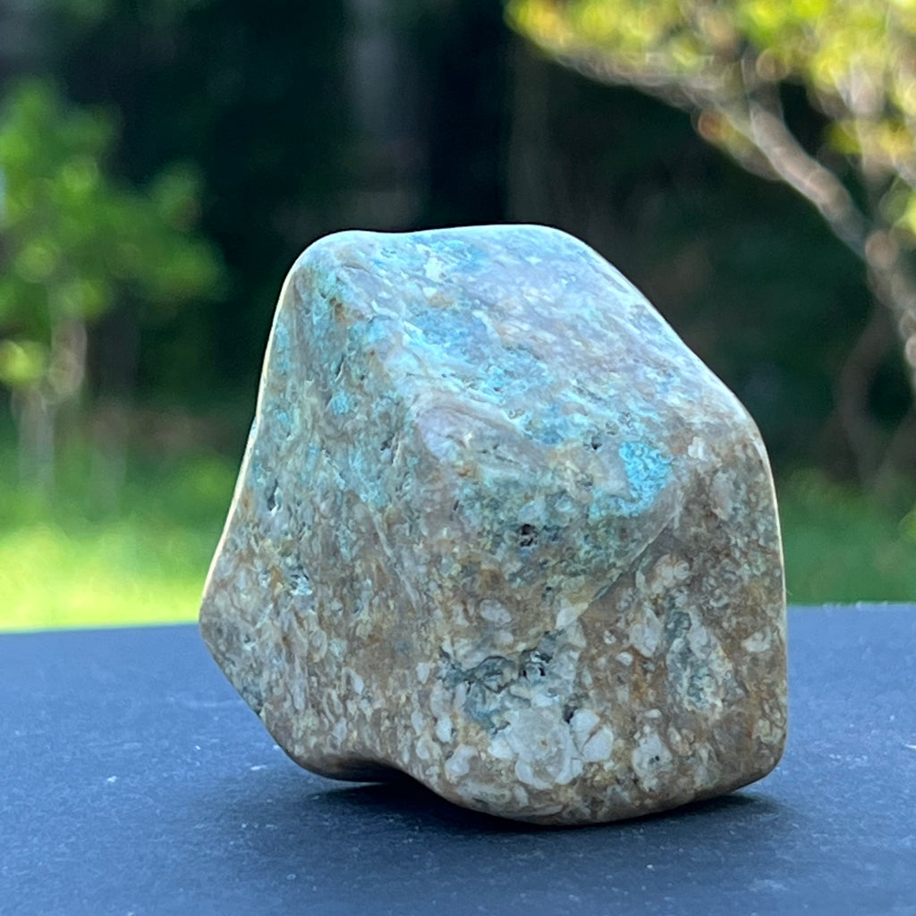 Shattuckite forma libera/palmstone m5, druzy.ro, cristale 3