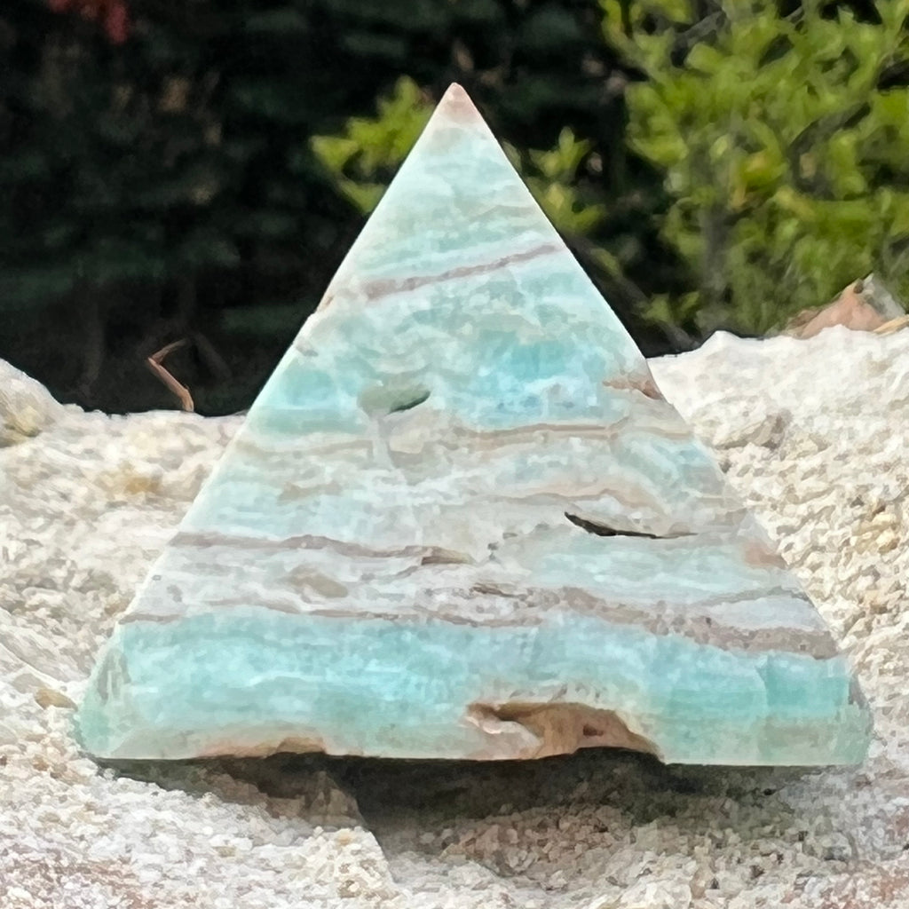 Piramida aragonit albastru m3, druzy.ro, cristale 1
