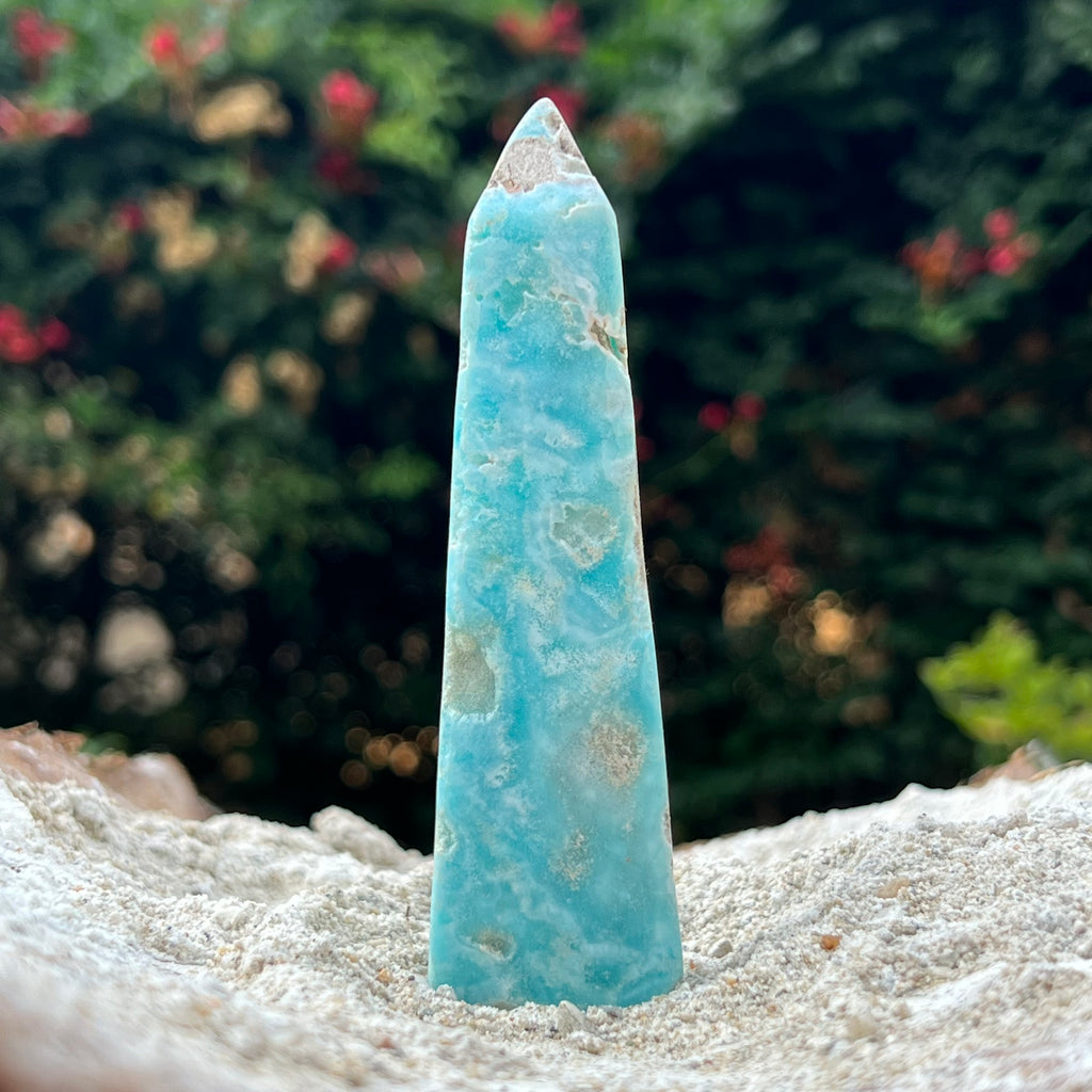 Turn/obelisc aragonit albastru m1, druzy.ro, cristale 2