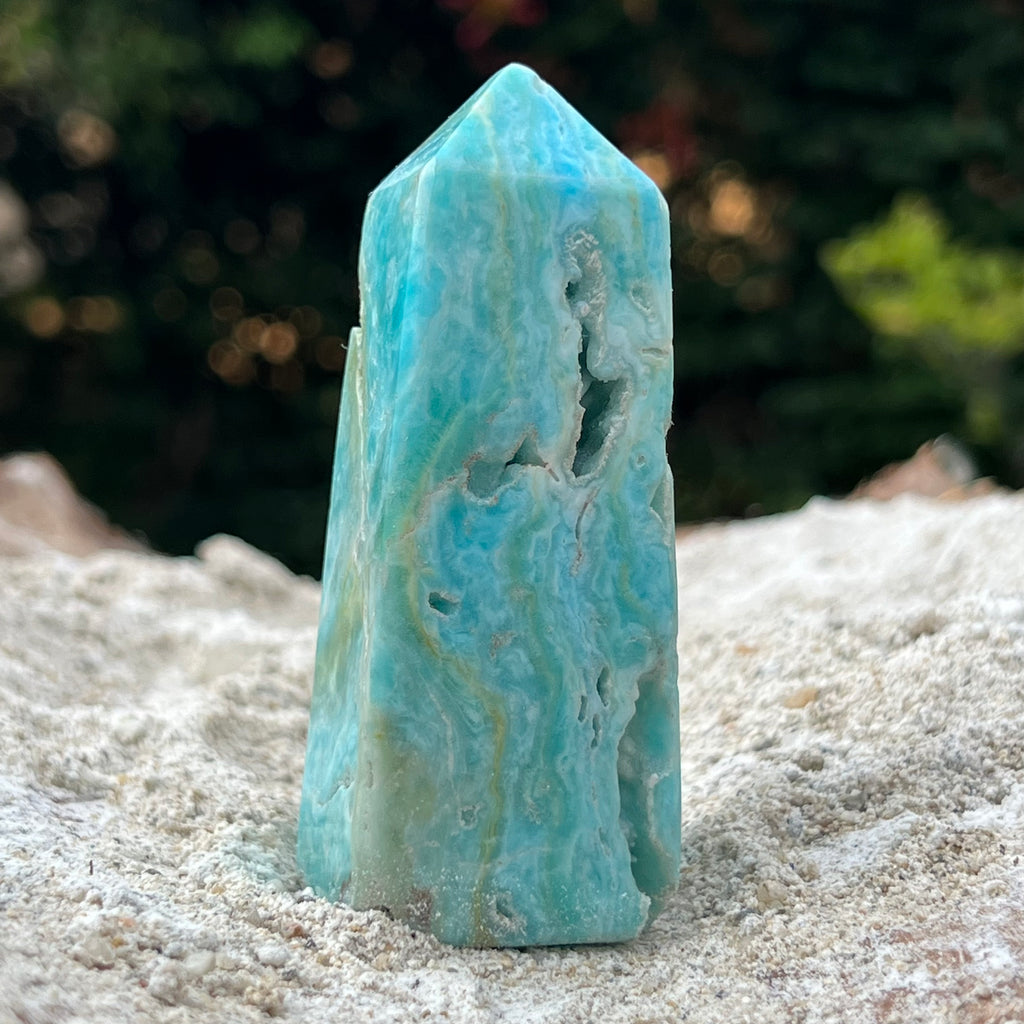 Turn/obelisc aragonit albastru m6, druzy.ro, cristale 1