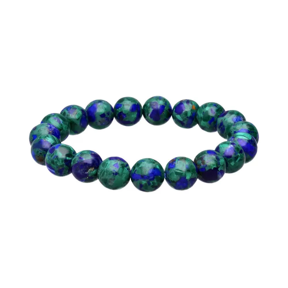 Bratara azurit si malachit 10 mm | Model 2, pietre semipretioase - druzy.ro 2 