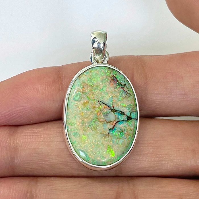 Pandantiv opal din argint | Model 4, pietre semipretioase - druzy.ro 1 