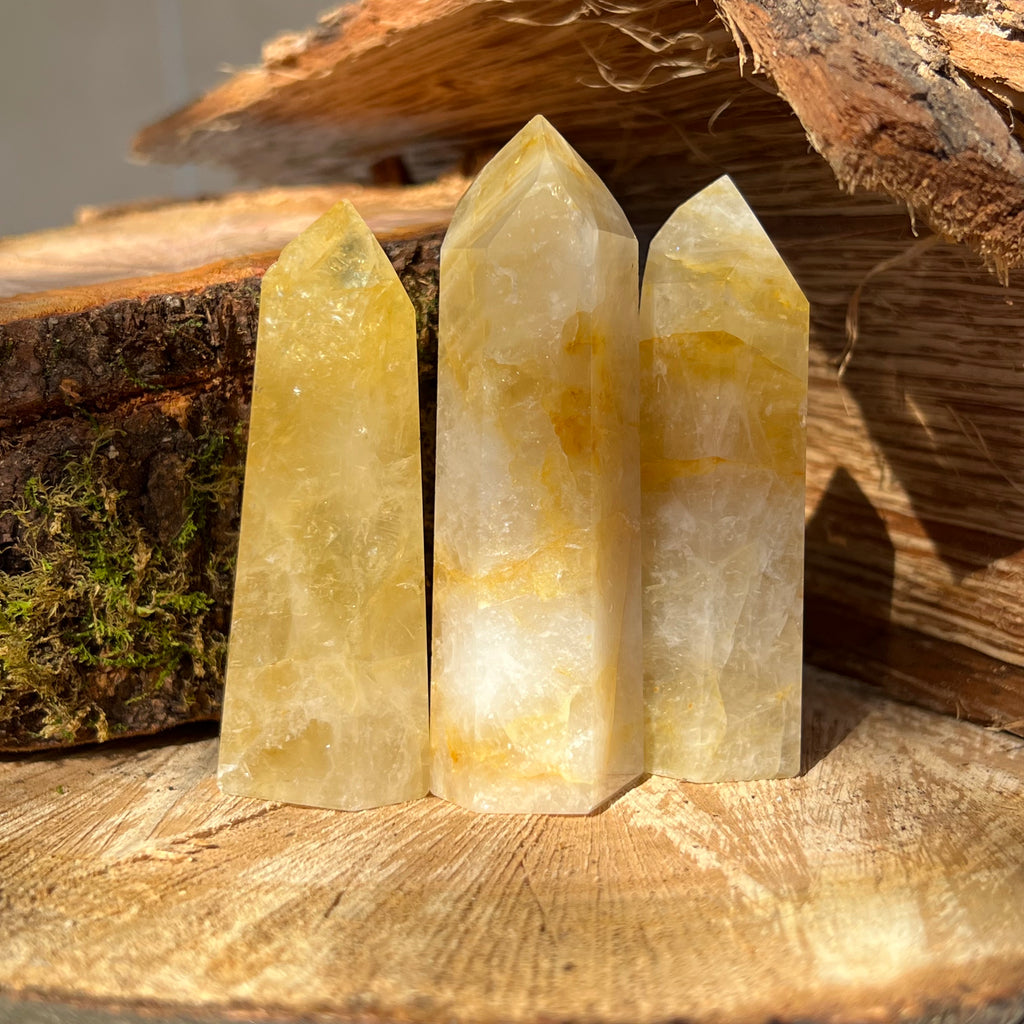 Obelisc golden healer, cuart cu limonit, druzy.ro, cristale 2