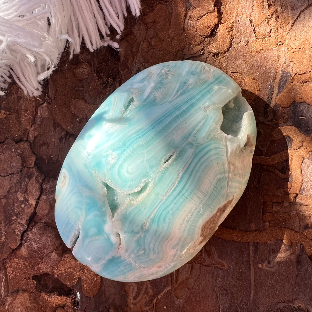 Palmstone aragonit albastru m8, druzy.ro, cristale 1