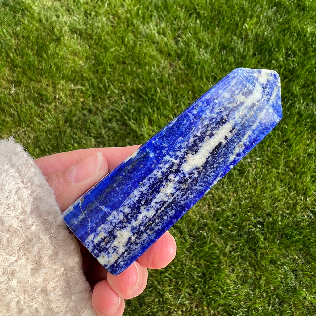Turn/obelisc lapis lazuli m6, druzy.ro, cristale 5