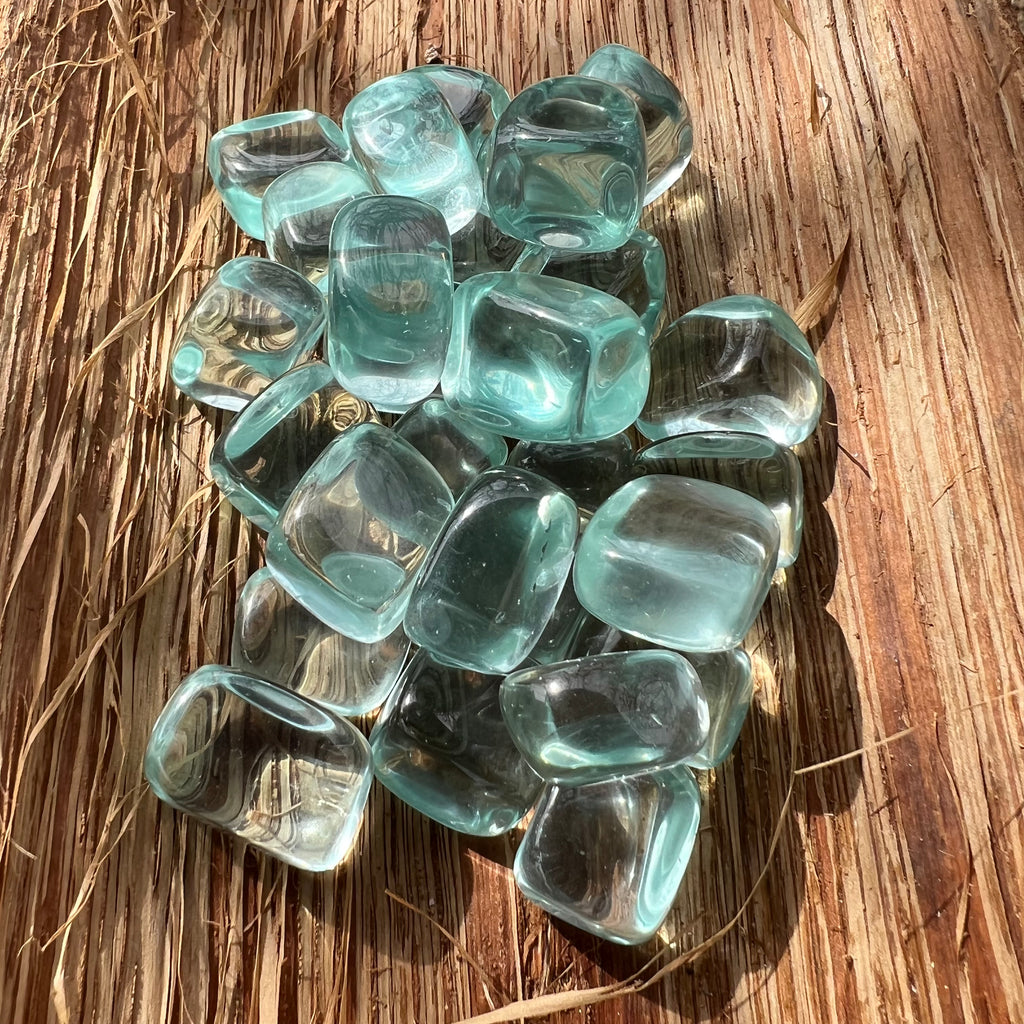 Obsidian albastru piatra rulata mini, druzy.ro, cristale 3