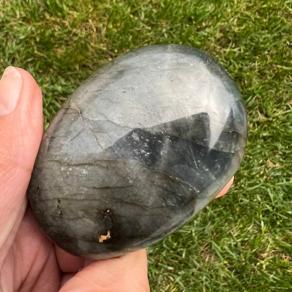 Labradorit palm stone m8, druzy.ro, cristale 2