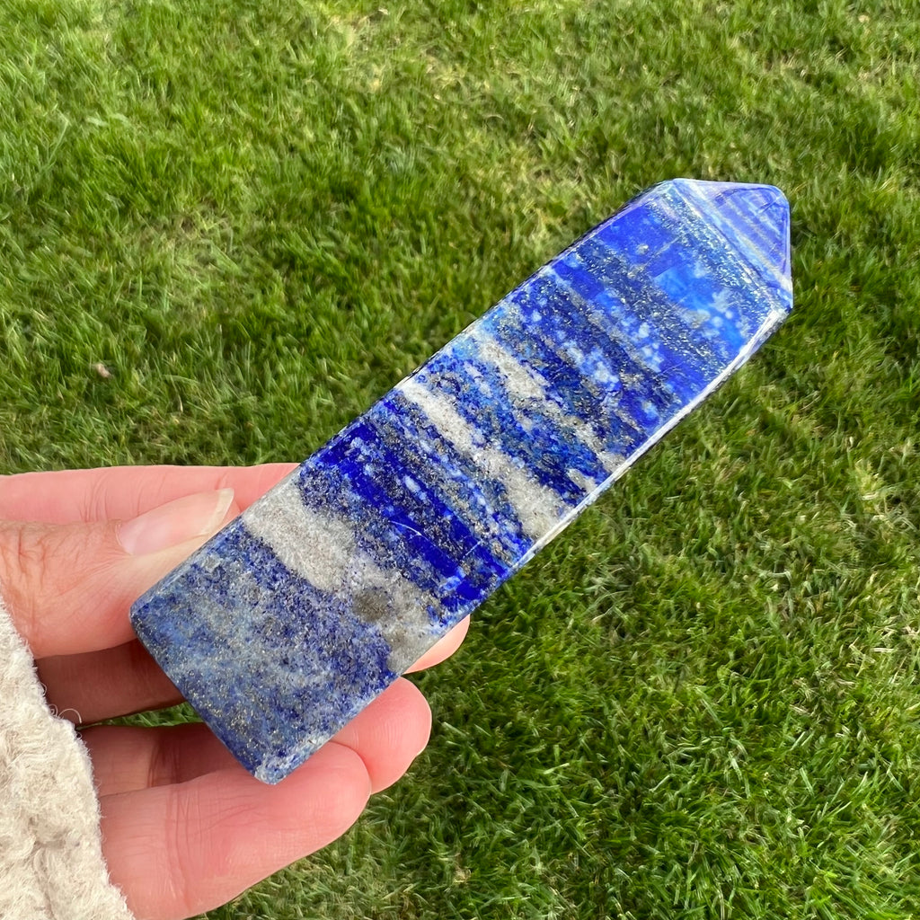 Turn/obelisc lapis lazuli m7, druzy.ro, cristale 4