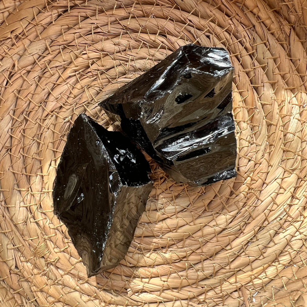 Obsidian piatra bruta, druzy.ro, cristale 1